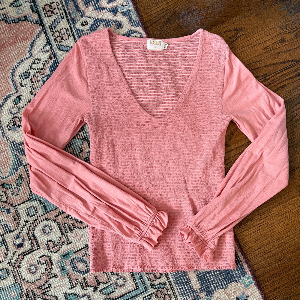 Nation LTD Pink Long Sleeve Top